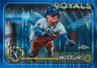 2024 Topps Chrome #120 Bobby Witt Jr. Blue Sonar Refractor Baseball Card