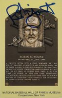 1999 Hall of Fame Autographs # Robin Yount Yellow HOF Plaque Baseball Card