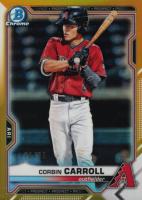 2021 Bowman Chrome Prospects #BCP142 Corbin Carroll Gold Refractor Baseball Card