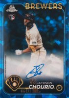 2024 Topps Chrome Sapphire Update Series Chrome Sapphire Autographs #JC Jackson Chourio Baseball Card