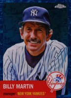 2022 Topps Chrome Platinum Anniversary #133 Billy Martin Platinum Toile White/Blue Refractor Baseball Card