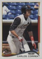 2014 Topps Pro Debut  #100 Carlos Correa No Number on Jersey Front Baseball Card