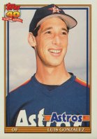 1991 Topps Traded Tiffany #48T Luis Gonzalez Baseball Card
