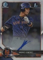 2018 Bowman Prospects Autographs Chrome #AG Andres Gimenez Baseball Card