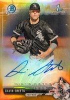 2017 Bowman Draft Chrome Draft Picks Autographs  #CDAGS Gavin Sheets Gold Refractor Baseball Card