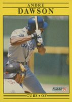 1991 Fleer #419 Andre Dawson Baseball Card