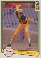 1982 Donruss #311 Kent Tekulve Baseball Card