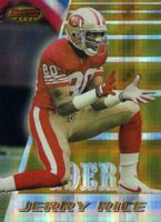 1996 Bowman's Best #135 Jerry Rice Atomic Refractor Football Card