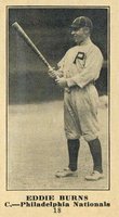 1916 Sporting News #18 Eddie Burns Blank Back Baseball Card