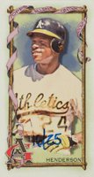 2023 Topps Allen & Ginter #138 Rickey Henderson Mini-Brooklyn Back Baseball Card