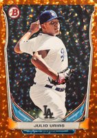2014 Bowman Draft Picks Top Prospects #TP14 Julio Urias Orange Ice Baseball Card