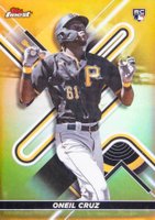 2022 Topps Finest #16 Oneil Cruz Gold Refractor Baseball Card