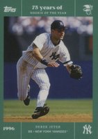 2022 Topps MLB Rookie of the Year 75th Anniversary #29 Derek Jeter Emerald Baseball Card