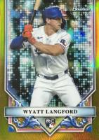 2024 Bowman Sterling Rookies #BSR3 Wyatt Langford Gold Refractor Baseball Card