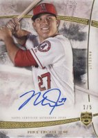 2014 Topps Supreme Autographs #SA-MT Mike Trout Black Baseball Card