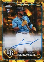 2024 Topps Chrome Sapphire Chrome Sapphire Autographs #CSAJCA Junior Caminero Gold Baseball Card