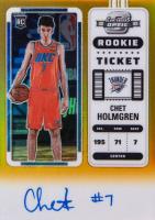 2022 Panini Contenders Optic #131 Chet Holmgren Autograph-Gold Basketball Card