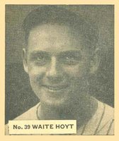 1936 Goudey World Wide Gum  #39 Waite Hoyt Baseball Card