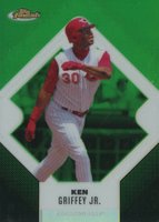 2006 Finest #19 Ken Griffey Jr. Green Refractor Baseball Card