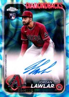 2024 Topps Chrome Update Chrome Rookie Autographs #RAJLA Jordan Lawlar Aqua/Blue Lava Lamp Baseball Card