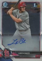 2018 Bowman Draft Chrome Draft Picks Autographs #CDALB Luken Baker Baseball Card