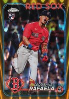 2024 Topps Chrome #118 Ceddanne Rafaela Gold Raywave Baseball Card