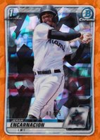 2020 Bowman Chrome Sapphire Edition #BCP96 Jerar Encarnacion Orange Baseball Card