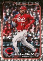 2024 Topps Update #US350 Elly de La Cruz Silver Crackle Foil Board Baseball Card