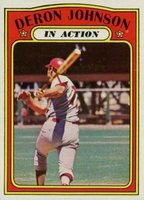 1972 Topps #168 Deron Johnson In Action Baseball Card