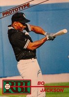 1991 RBI Magazine Prototype #2P Bo Jackson Hand Cut Baseball Card