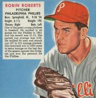 1952 Red Man Tobacco # Robin Roberts Hand Cut-Without Tab Baseball Card