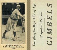 1916 Gimbels #103 Duffy Lewis Baseball Card