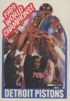1989 Hoops #353 Pistons Champions Basketball Card