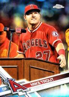 2017 Topps Chrome #200 Mike Trout Red Jersey Baseball Card