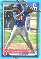 2024 Bowman Draft #BD139 Zyhir Hope Sky Blue Baseball Card