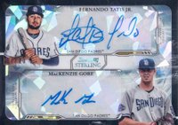 2019 Bowman Sterling Dual Refractor Autograph #TG Fernando Tatis Jr./MacKenzie Gore Atomic Baseball Card
