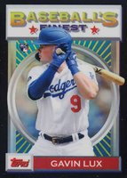 2020 Finest Flashbacks #18 Gavin Lux Black Refractor Baseball Card