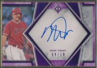 2019 Topps Transcendent Framed Transcendent Autographs #MT Mike Trout Variation-Purple Baseball Card