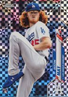 2020 Topps Chrome #176 Dustin May X-Fractor Baseball Card
