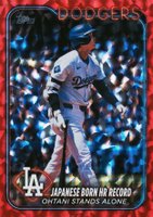 2024 Topps Update #US123 Shohei Ohtani Red Crackle Foil Board Baseball Card