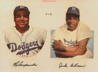 1952 Star-Cal Decals Type 2 #91-b Jackie Robinson/Roy Campanella No Envelope Baseball Card
