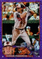 2023 Topps Chrome #2 Gunnar Henderson Purple Speckle Refractor Baseball Card
