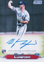 2024 Topps Stadium Club Base Autographs #SCBAWLA Wyatt Langford Baseball Card