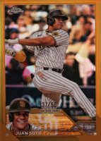 2023 Topps Chrome #100 Juan Soto Gold Refractor Baseball Card