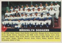 1956 Topps #166w Brooklyn Dodgers White Back Baseball Card