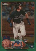 2023 Topps Chrome Logofractor Edition #204 Brett Baty Green Refractor Baseball Card