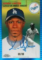 2023 Topps Chrome Platinum Anniversary Autographs #KL Kenny Lofton Blue Prism Baseball Card