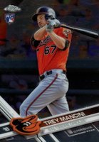 2017 Topps Chrome #47 Trey Mancini Orange Jersey Baseball Card