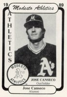 1989 Chong Modesto A's #34 Jose Canseco Baseball Card