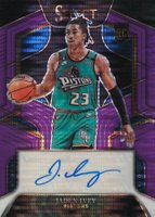 2022 Panini Select Rookie Signatures #RSJIV Jaden Ivey Neon Purple Pulsar Fotl Basketball Card